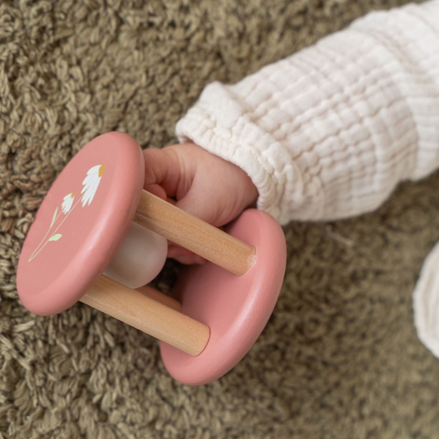 Baby & Child Little Dutch Wooden Toys | Little Dutch Roller Rattle Pink