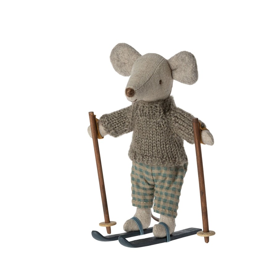 Baby & Child Maileg Dolls & Doll Accessories | Maileg Winter Mouse With Ski Set, Big Brother