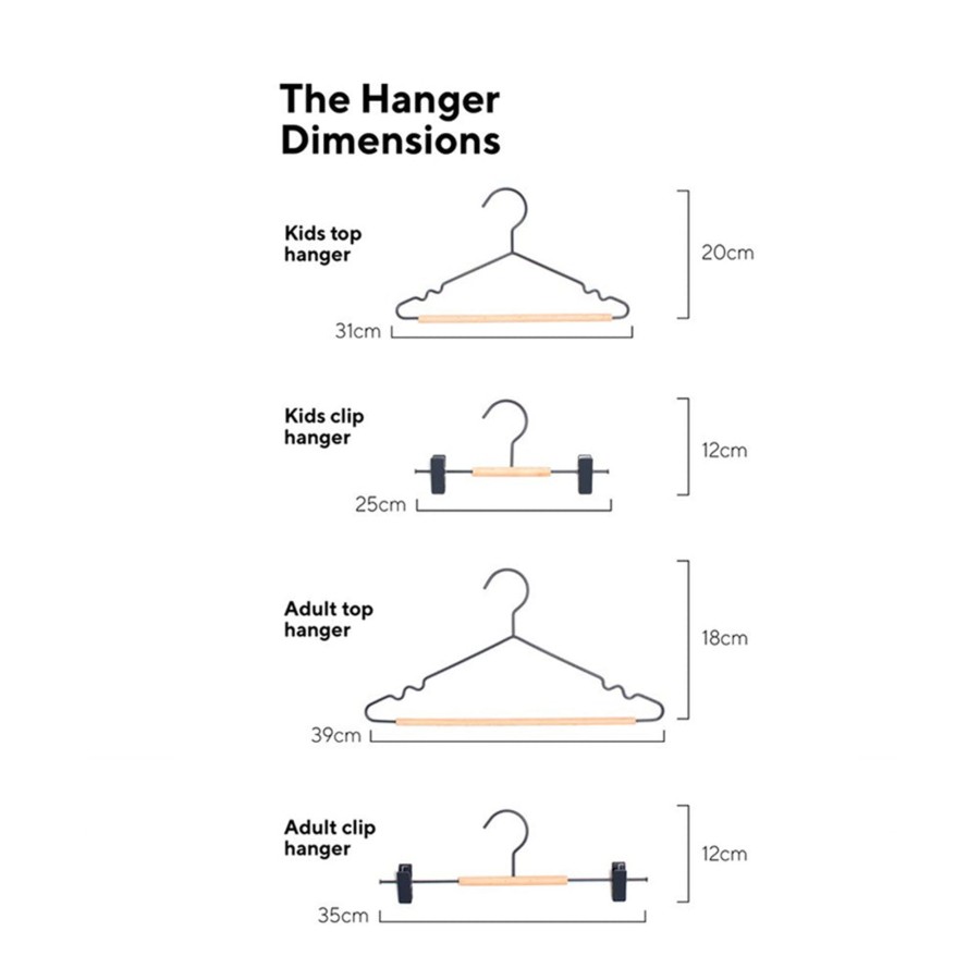 Home & Living Mustard Made Bedroom Storage | Mustard Made Kids Clip Hangers Slate