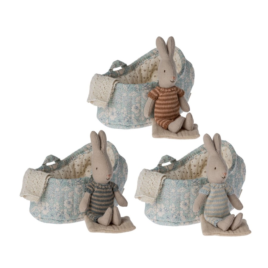 Gifts Maileg | Maileg Rabbit In Carry Cot, Micro