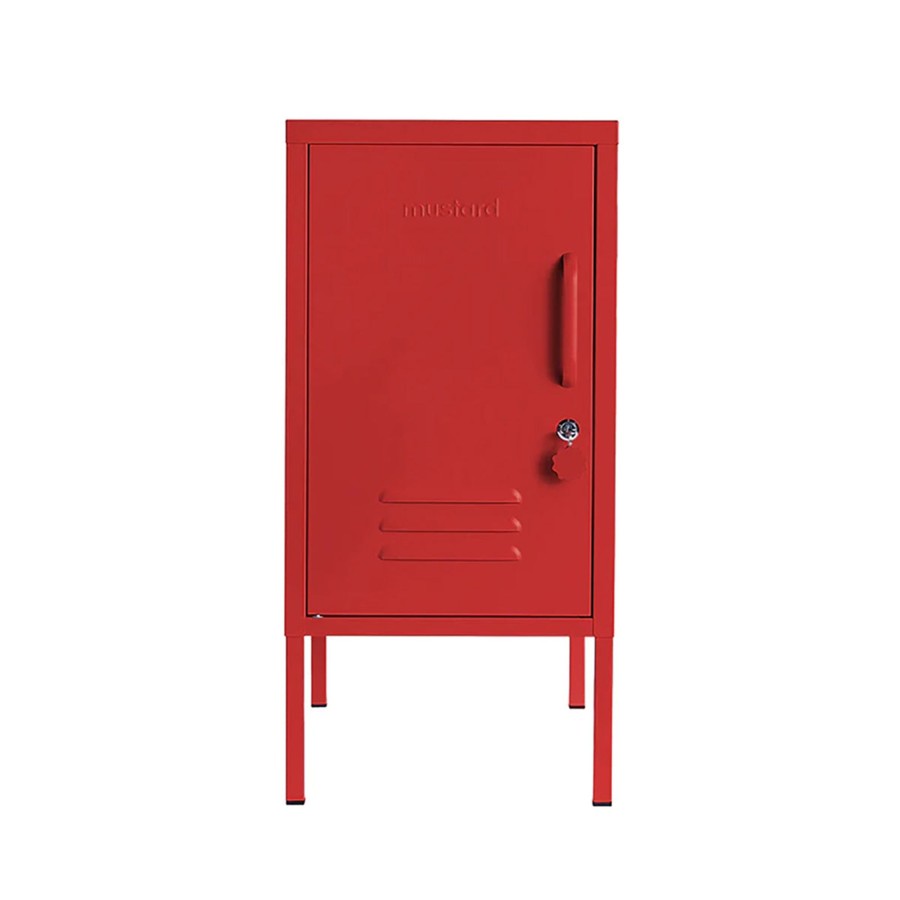 Home & Living Mustard Made Side Tables | Mustard Made Shorty Locker - Poppy Red - Left Opening