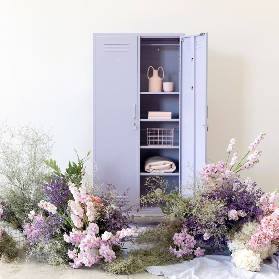 Home & Living Mustard Made Bathroom Storage | Mustard Made Metal Tall Twinny Locker In Lilac Sage