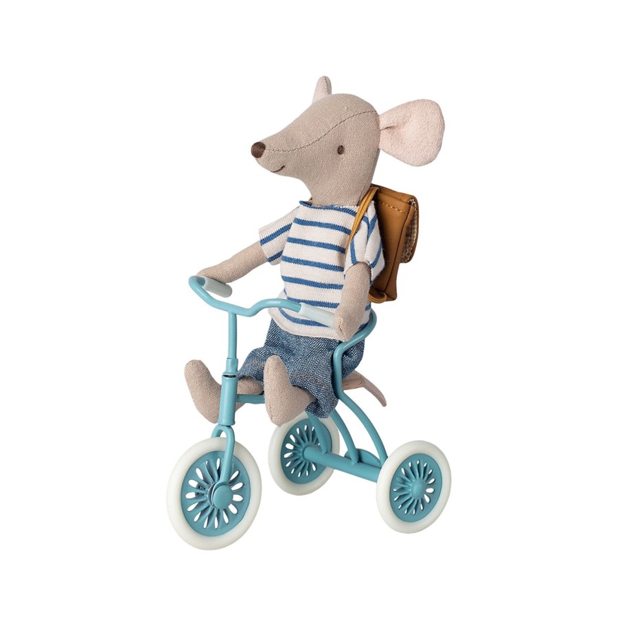 Gifts Maileg | Maileg Tricycle Mouse Big Brother With Bag