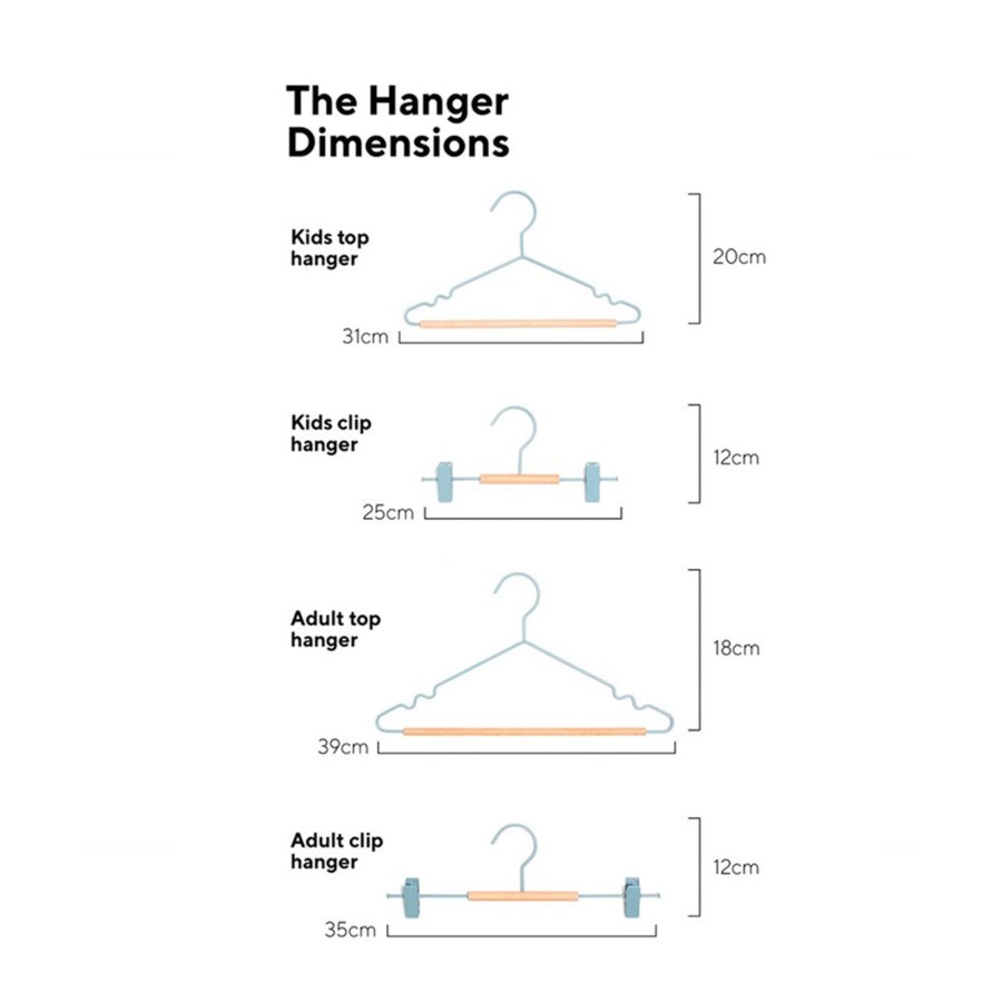 Home & Living Mustard Made Clothes Hangers | Mustard Made Kids Top Hangers Ocean