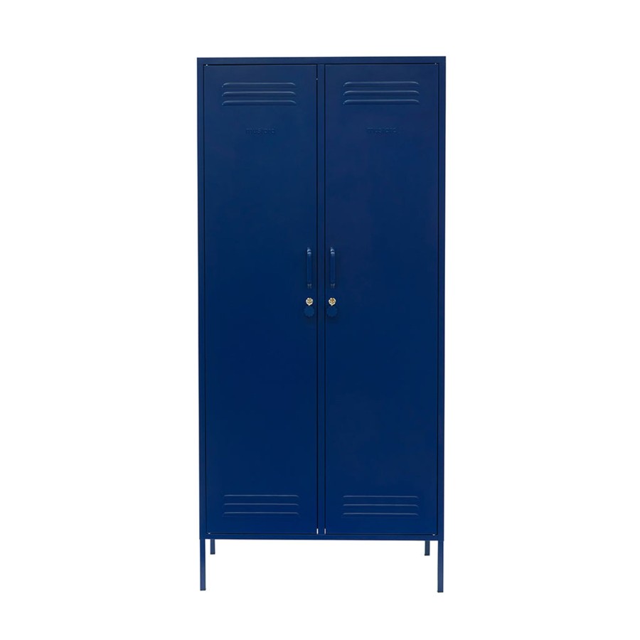 Home & Living Mustard Made Bedroom Storage | Mustard Made Metal Tall Twinny Locker In Navy