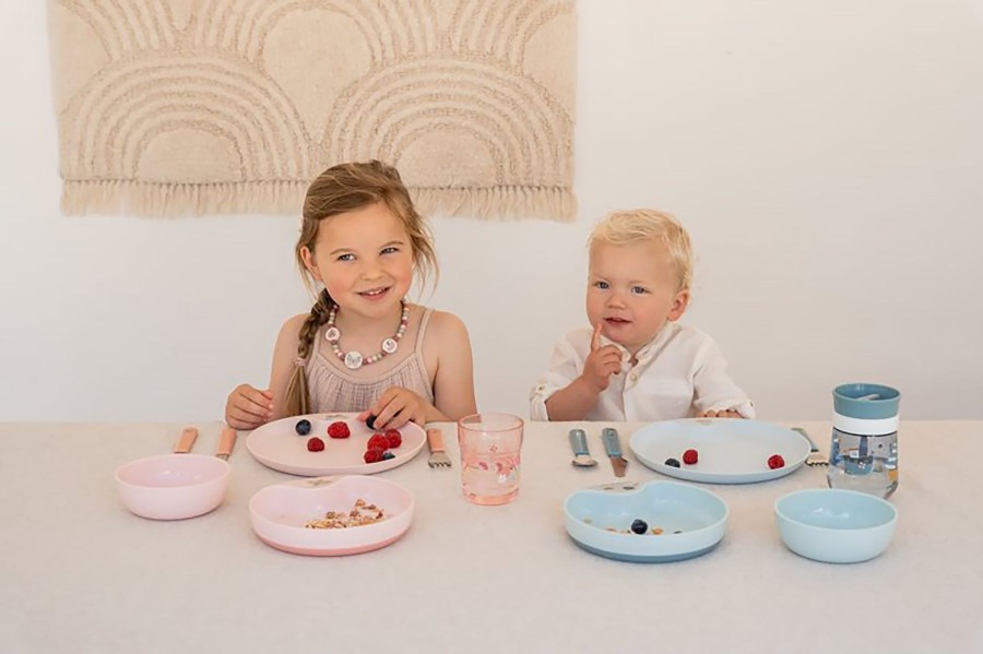 Baby & Child Little Dutch Outdoor Play | Little Dutch Mepal Dinnerware Set Mio, 6Pcs - Flowers & Butterflies Pink