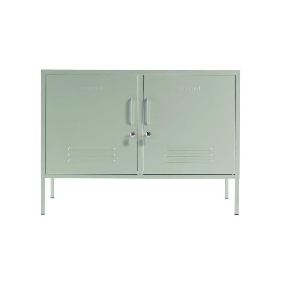 Home & Living Mustard Made Bedroom Storage | Mustard Made Shorty Metal Locker In Sage Green