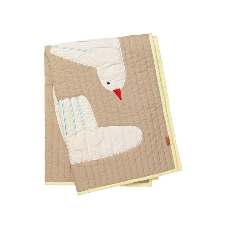 Baby & Child Ferm Living Wall Decor | Ferm Living Bird Quilted Blanket - Sand Sandy