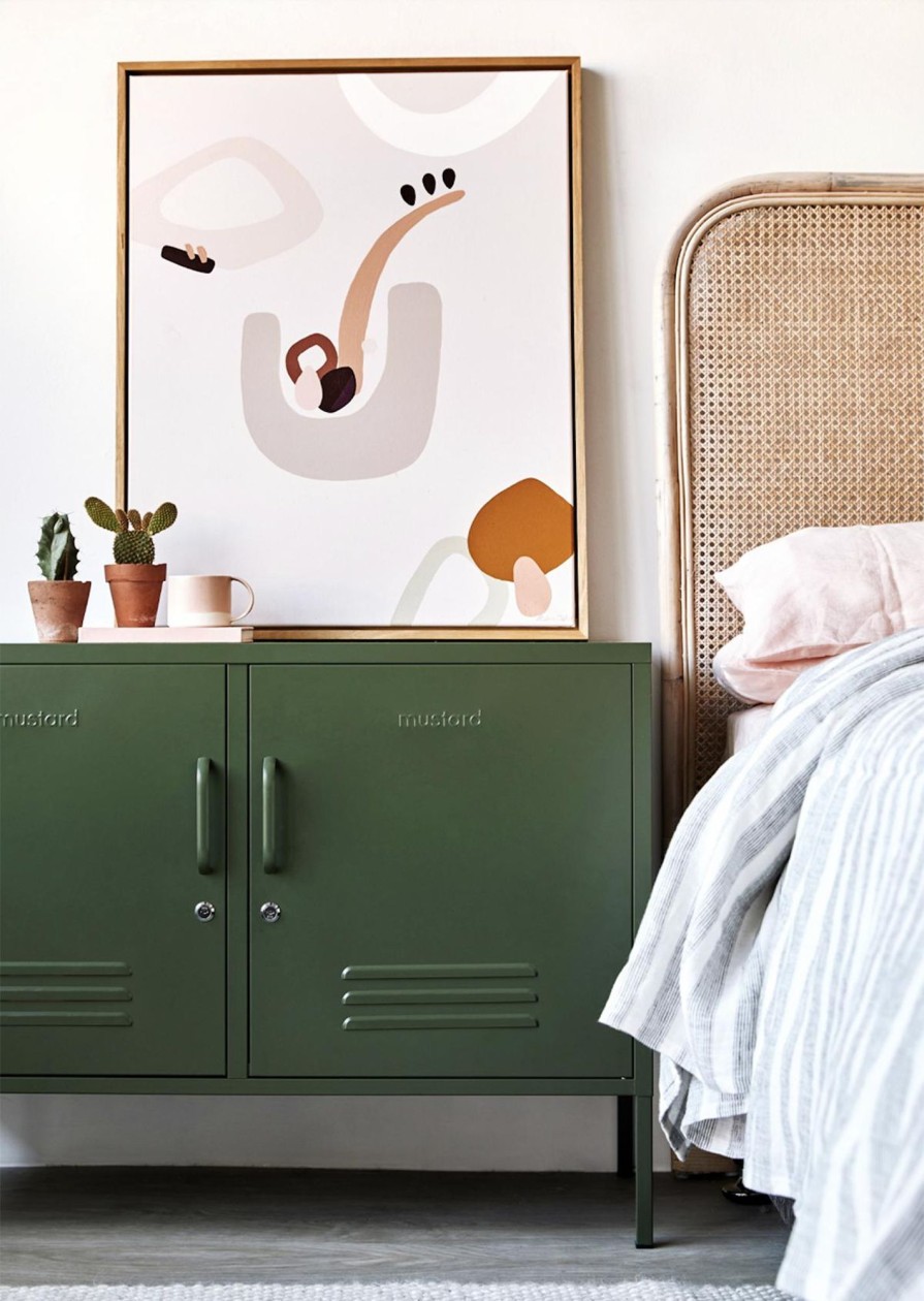 Home & Living Mustard Made Cabinets | Mustard Made Lowdown Metal Locker In Olive