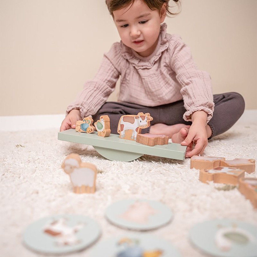 Baby & Child Little Dutch Wooden Toys | Little Dutch Balance Game Little Farm Multi