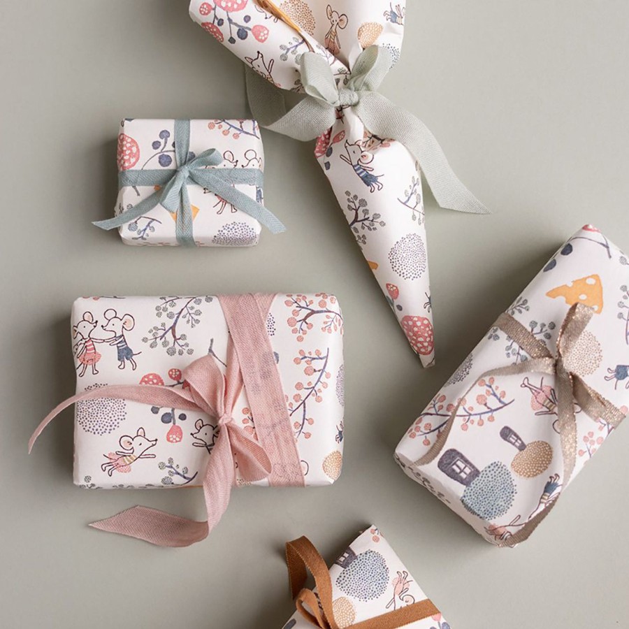 Gifts Maileg | Gift Wrap Rolls, Mouse Party Pattern, By Maileg