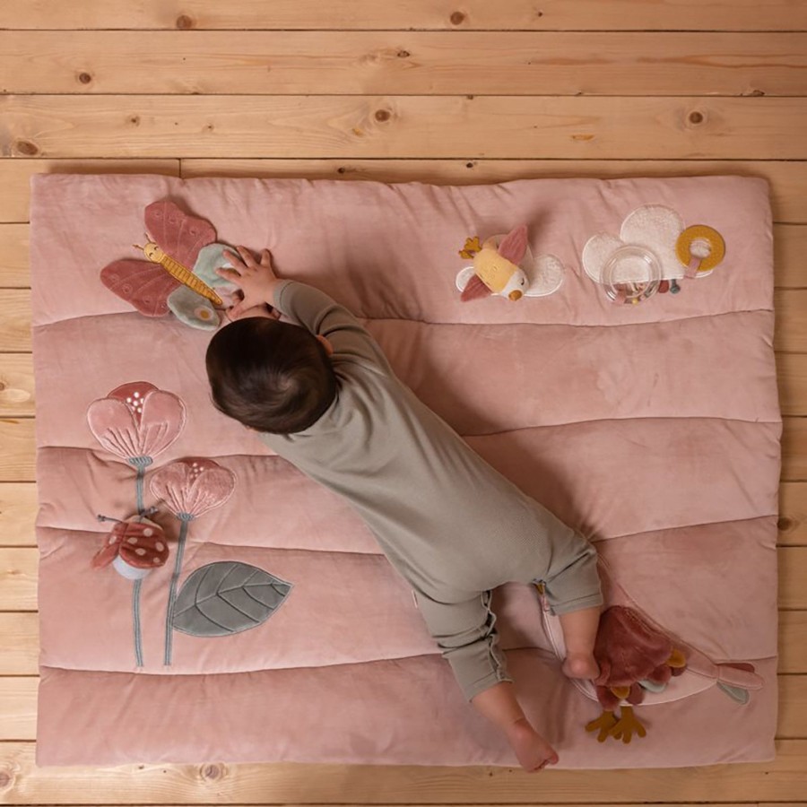 Gifts Little Dutch | Little Dutch Playpen Mat - Flowers & Butterflies Pink