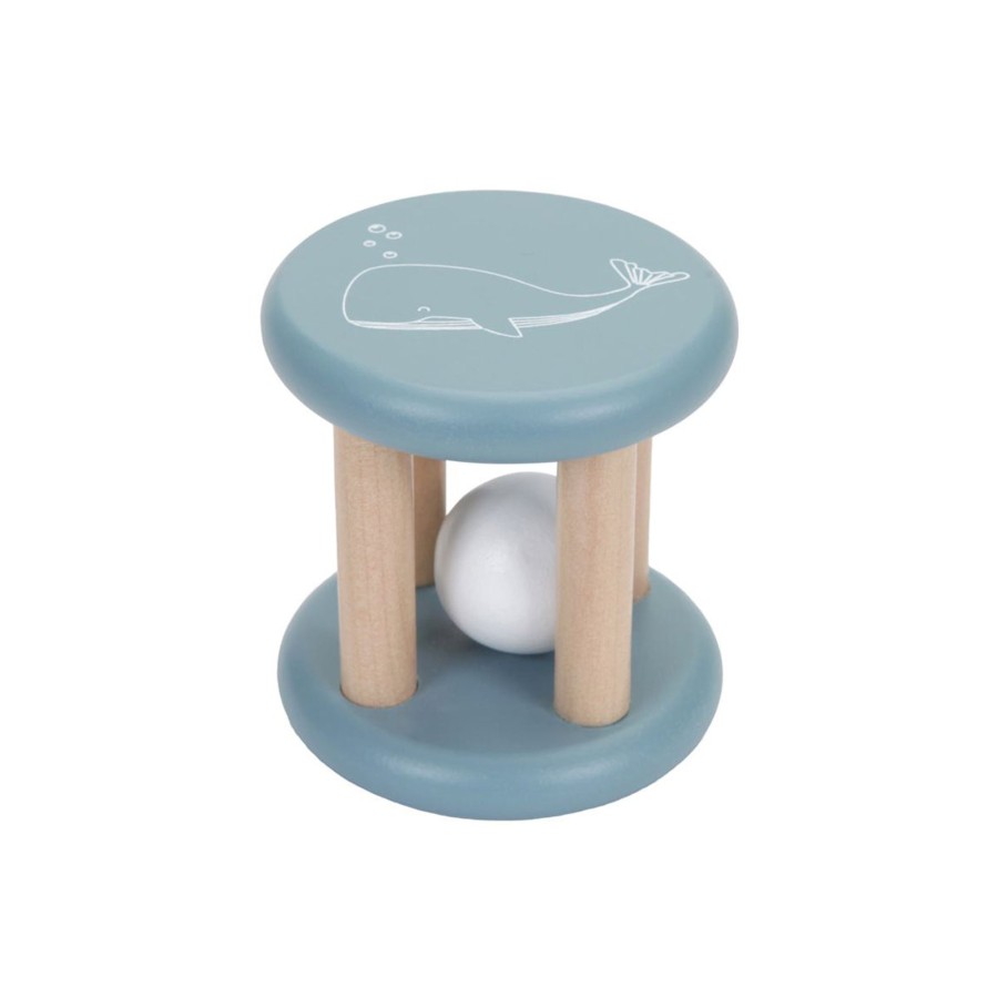 Gifts Little Dutch | Little Dutch Roller Rattle - Blue Ocean Blue