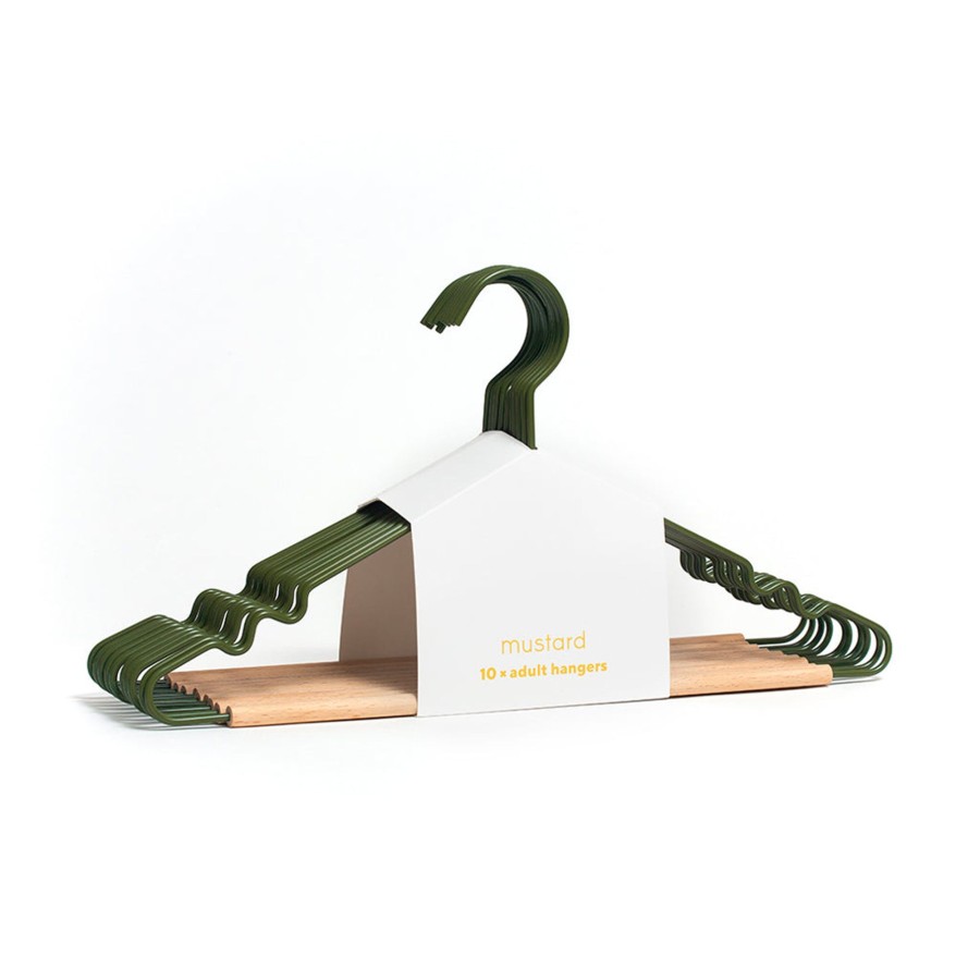 Home & Living Mustard Made Clothes Hangers | Mustard Made Adult Top Hangers Olive