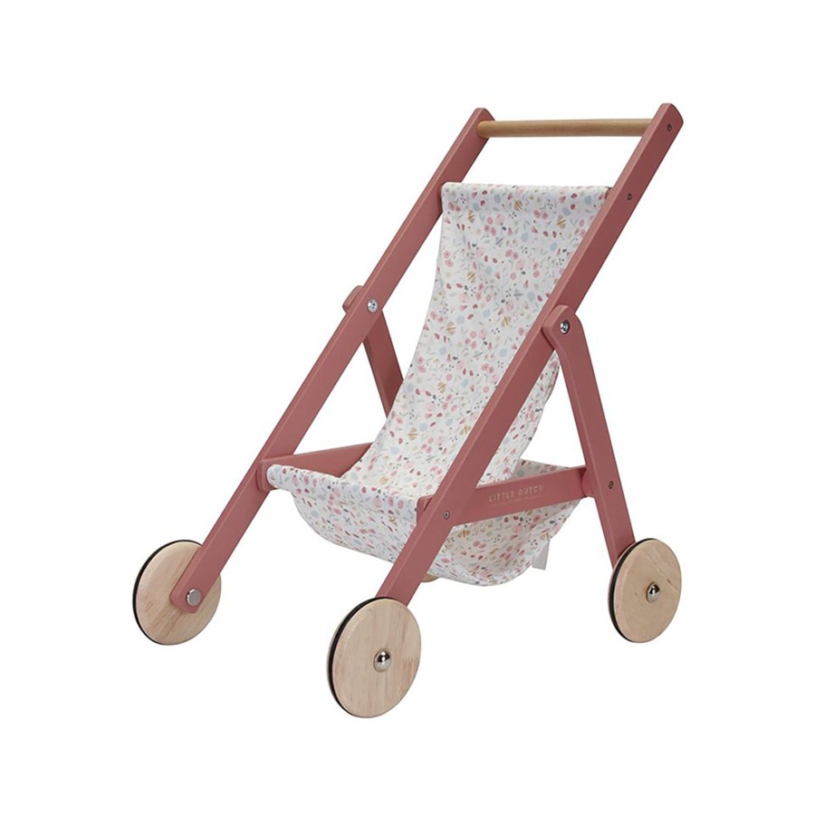 Gifts Little Dutch | Little Dutch Doll Stroller - Flowers & Butterflies Pink