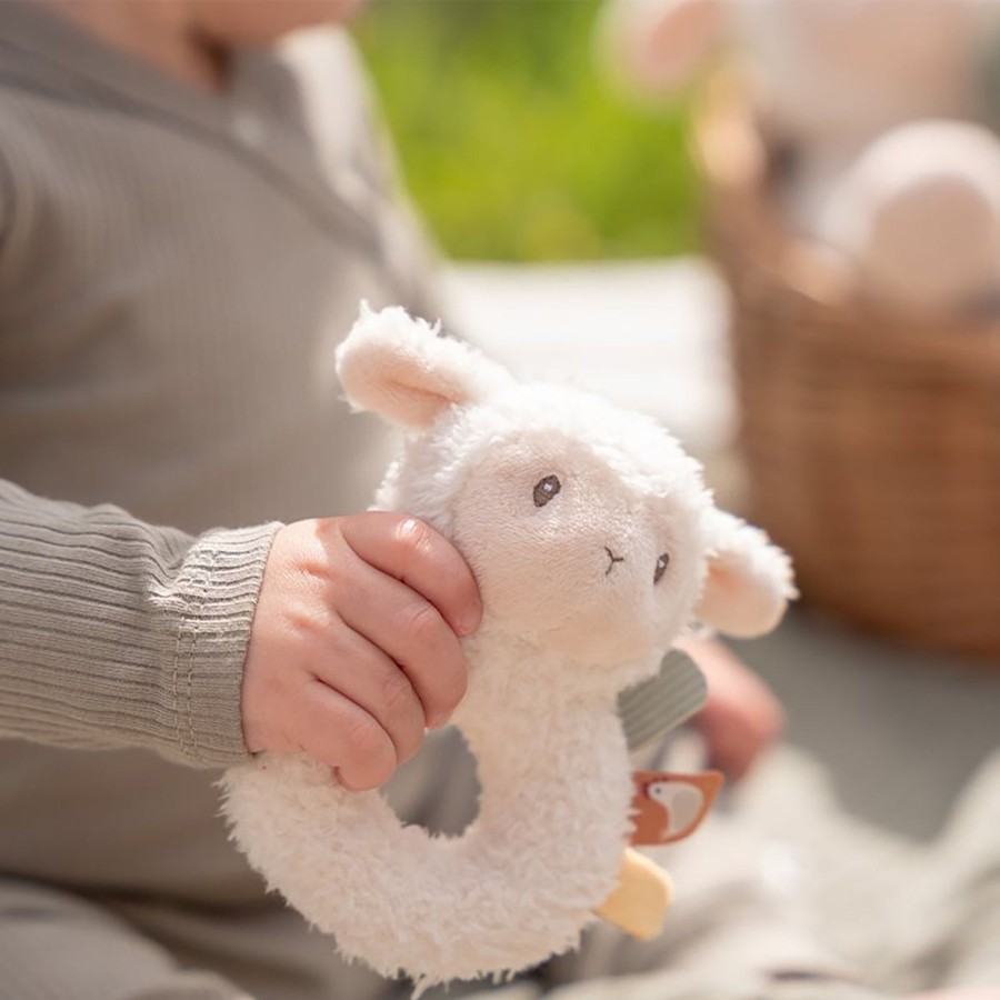 Gifts Little Dutch | Little Dutch Sheep Rattle - Little Farm Off White